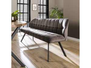 Eetkamerbank Raster - 180cm Breed - 3 Personen - Grijs