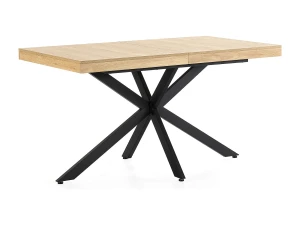 VS Venta-stock Mesa de Comedor Extensible Genova Color Roble, 140-180 cm