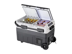Refrigerador de Coche SucceBuy Refrigerador Portátil para Coche con Compresor 50L, Doble Zona, para el Hogar y el Coche
