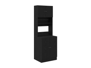 vidaxl Keukenbuffet met plank 2 pcs Zwart Eiken 60 x 50 x 180 cm