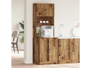 vidaxl Aparador de cocina Madera vieja 60 x 50 x 180 cm