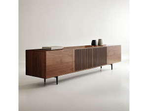 Moderne tv-meubel 180 CM, met veel opbergruimte, 180 cm mediaconsole, voor woonkamer en slaapkamer, kleur noten
