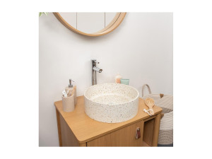 Ronde terrazzo wastafel 36cm ADALA