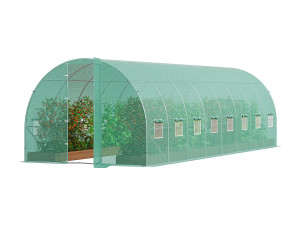 Tunnelkas SucceBuy, Begane Grond Tunnelkas, 835x290x225 cm, met Verzinkt Raamwerk en PE-Deksel, Groen