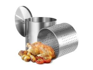 Olla de Acero Inoxidable SucceBuy, 94,6 Litros, con Tapa con Cesta para Cocinar