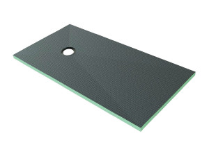 Aica XPS-isolatieplaat 180x90cm zijn ideaal voor vochtige ruimtes zoals een badkamer, H: 40mm,met douchegoot rooster en afvoer