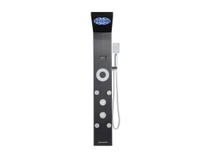 Columna de Ducha con Cabezal de Ducha Efecto Lluvia SucceBuy de Acero Inoxidable, Grifo 6 Funciones, 5 Chorros Corporales y Ducha de Mano, 1345 mm