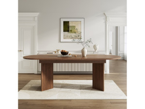 Merax Uitschuifbare eettafel - 160/200 x 90 x 75 cm - voor 4 tot 6 personen - eenvoudige stijl - MDF - bruin