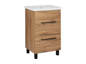 Badkamerset 50 cm staand kastje met wastafel Eiken Wotan Sol Wotan