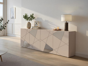 Unique Aparador con 4 puertas - Beige - CANTIANO