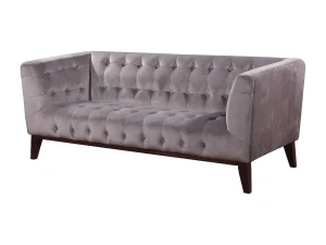 Habitat et jardin Sofá terciopelo "Vanessa" - Gris claro