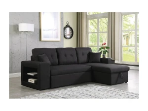 Habitat et jardin Sofá esquinero convertible/reversible "Axel" - Negro