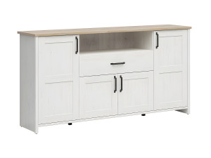 Petits-Meubles Aksel Wit en Hout 4-deurs dressoir met 1 lade