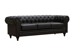 Habitat et jardin Sofá Chesterfield "Aliza"  3 plazas - Marron