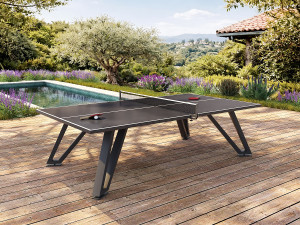 Unique Stół do ping ponga zewnętrzny stały - 274 x 152.5 x 76 cm - Czarny - WESTON