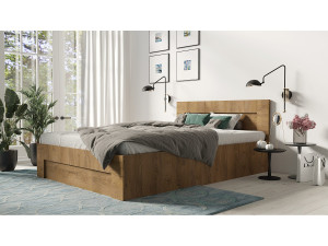 Bed 160 cm x 200 cm met zijopening   LEFKAS   Opbergruimte + Lattenbodem