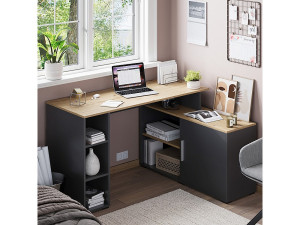 Vicco Hoekbureau antraciet/artisan 135x110x75.5 rudy