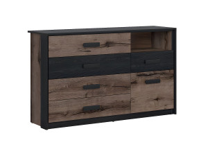 Petits-Meubles Romane Houten 5-lade 1-deurs commode