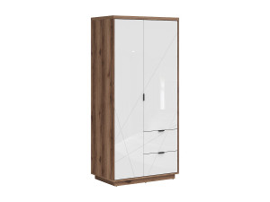 Petits-Meubles Sven Wit en Hout 2-deurs kast met 2 lades