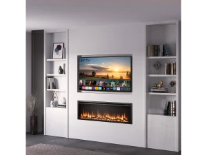 Lareira elétrica BALDERIA Atalanta 60 - Lareira embutida, 1500 W - Preto