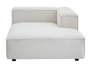 Unique Chaiselongue derecha con reposabrazos de pana beige RUZOLO