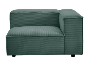 Unique Sillón rinconera derecha de pana verde RUZOLO
