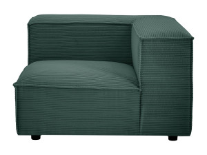 Unique Sillón rinconera de pana verde RUZOLO