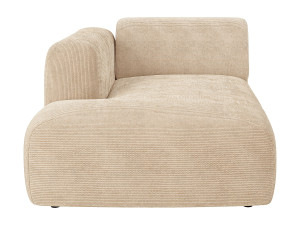 Unique Módulo chaiselongue izquierdo con reposabrazos de pana fina beige de Maison Céphy - POGNI