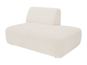 Unique Módulo chaiselongue derecho en tela bouclé blanco de Maison Céphy - POGNI