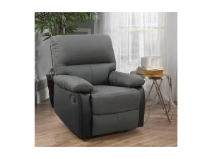 Habitat et jardin Sillón reclinable Lincoln - Negro/gris oscuro