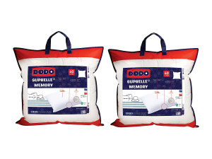 Unique Conjunto de 2 almohadas DODO ergonómicas viscoelásticas - 1060g/m² - 60x60cm - CERVEA