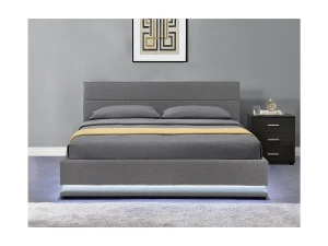 Habitat et jardin Cama con LED "Anastasia" - 180 x 200 Gris oscuro
