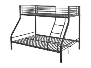 Habitat et jardin Litera metálica "Leo" incl. somier - 90/140 x 190 cm - Negro