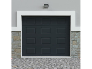 Vente-unique Sectionale garagedeur met antraciet cassette en motor - CAOPAS