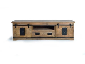 Giner y colomer Mueble TV de Madera de Mango 180 Cm Estilo Industrial-55x180x50