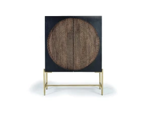 Giner y colomer Alacena de Madera de Mango 100 Cm Estilo Rústico Étnico-143x100x45