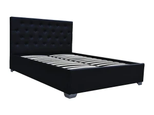 Habitat et jardin Cama doble con cofre "Tino" - 180 x 200 cm - Negro