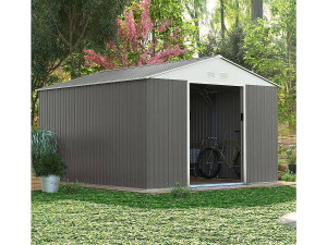 Habitat et jardin Tuinhuisje metaal "Dallas" - 15,16 m² - Taupe - grijs bruin