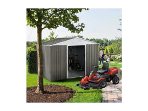 Habitat et jardin Tuinhuisje metaal "Dallas" - 5,29 m2 (4,83 m2 grondoppervlak) - Taupe - grijs bruin