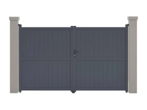 Habitat et jardin Portão de alumínio "Maurice" - 299,5 x 180,9 cm - Cinza