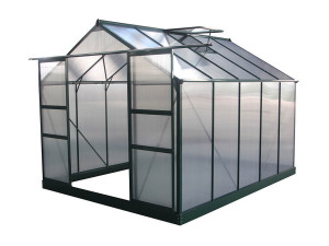 Habitat et jardin Tuinkas broeikas polycarbonaat "Dahlia" Groen dennengroen 7,67 m²