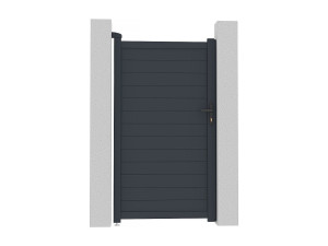 Habitat et jardin Tuinpoort tuindeur aluminium "Marc" - 101,2 x 180,9 cm - Grijs