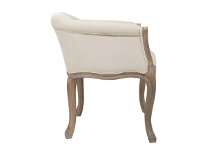 Wanderlust Butaca de madera tapizada blanca 61x61x71
