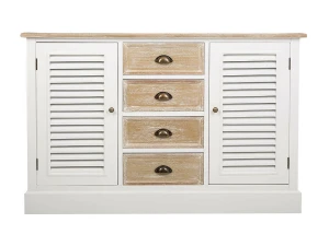 Wanderlust Aparador de madera blanco 124x40x80