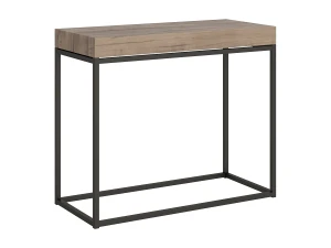 ITAMOBY Consola extensible 90x40/196 cm Nordica Small Roble Natural estructura Antracita