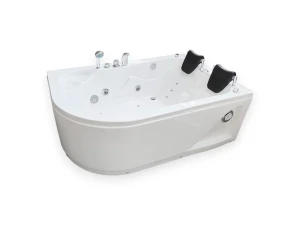 ELITESHOPPING Bañera de hidromasaje blanca para 2 personas 170 x 115 cm, 15 jets – Dahlia