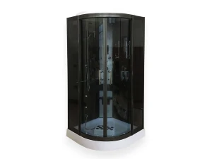 ELITESHOPPING Cabina de ducha con hidromasaje 100 x 100 cm – Saturn