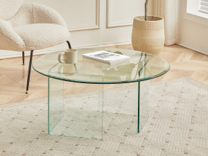 Vente-unique Salontafel van gehard glas - ADAMO