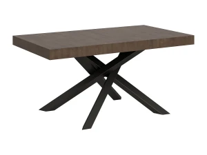 ITAMOBY Mesa extensible 160/420x90 cm Volantis nogal patas antracita