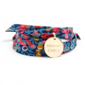 Bracelet liberty ruban personnalisé - Petits Trésors - Plaqué or